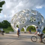 Moonrise Pavilion by THEVERYMANY Rises as an Ultra-Thin Aluminum Design in Chattanooga