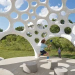 Moonrise Pavilion by THEVERYMANY Rises as an Ultra-Thin Aluminum Design in Chattanooga