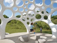 Moonrise Pavilion by THEVERYMANY Rises as an Ultra-Thin Aluminum Design in Chattanooga