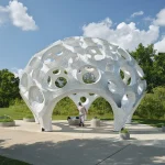 Moonrise Pavilion by THEVERYMANY Rises as an Ultra-Thin Aluminum Design in Chattanooga