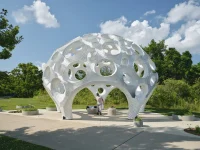 Moonrise Pavilion by THEVERYMANY Rises as an Ultra-Thin Aluminum Design in Chattanooga