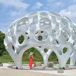 Moonrise Pavilion by THEVERYMANY Rises as an Ultra-Thin Aluminum Design in Chattanooga