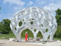 Moonrise Pavilion by THEVERYMANY Rises as an Ultra-Thin Aluminum Design in Chattanooga