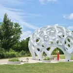 Moonrise Pavilion by THEVERYMANY Rises as an Ultra-Thin Aluminum Design in Chattanooga