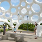 Moonrise Pavilion by THEVERYMANY Rises as an Ultra-Thin Aluminum Design in Chattanooga