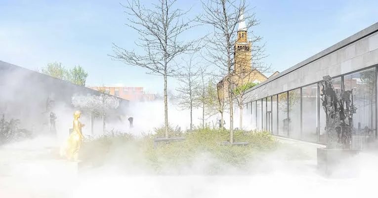 Fujiko Nakaya's Fog Sculpture Turns Mies van der Rohe's Garden into a Living Canvas 5 Fujiko Nakaya's Fog Sculpture