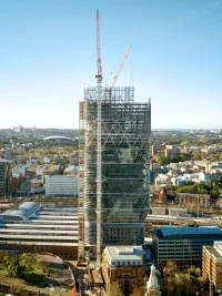 World’s Tallest Hybrid Timber Tower by SHoP and BVN Reaches Full Height in Sydney
