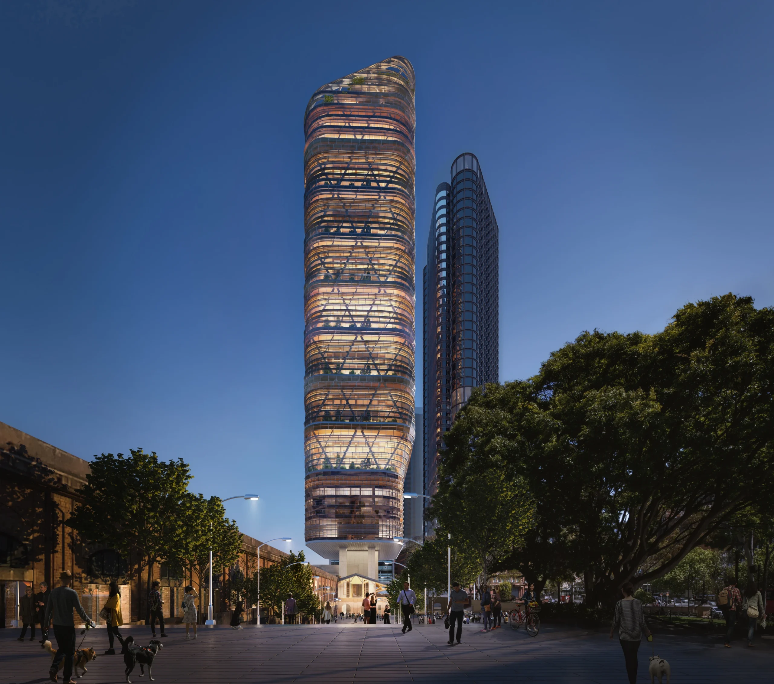 World’s Tallest Hybrid Timber Tower by SHoP and BVN Rises 180 Metres Above Sydney 19 VIEW AT CENTRAL STATION