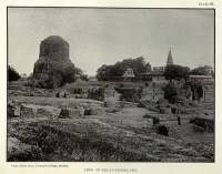 View of Sarnath during archaeological excavations, 1907.