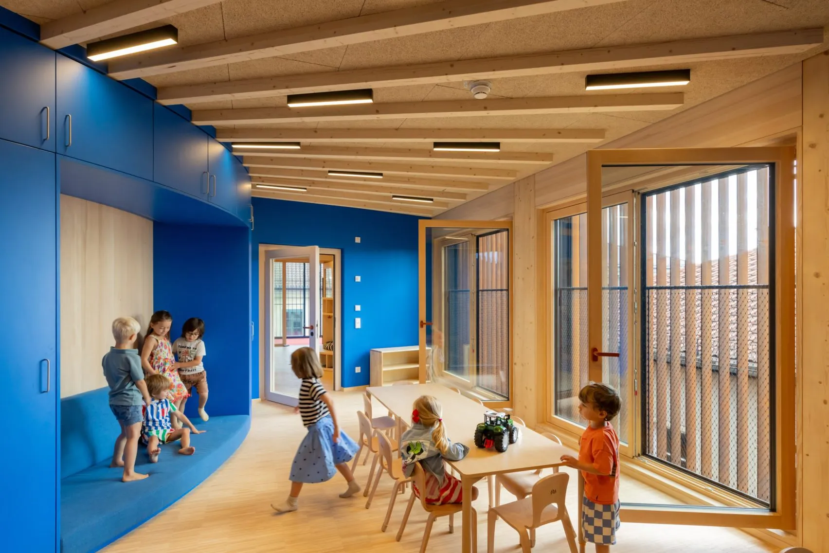 Kéré Architecture Designs a Vertical Timber Kindergarten Built Around Play, Community, and Care 9 Kéré Architecture Designs a Five-Storey Timber Kindergarten at TUM Built Around Play, Community and Care