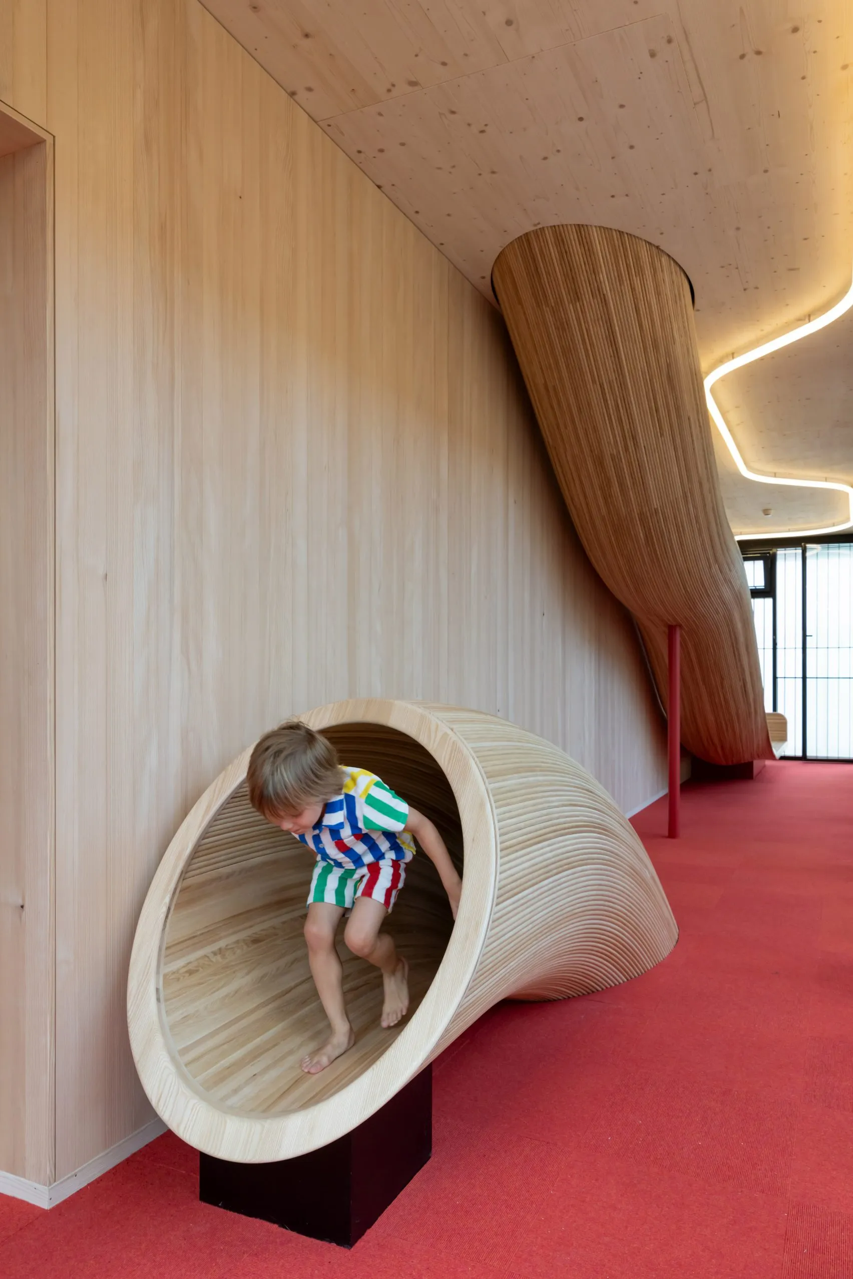 Kéré Architecture Designs a Vertical Timber Kindergarten Built Around Play, Community, and Care 10 Kéré Architecture Designs a Five-Storey Timber Kindergarten at TUM Built Around Play, Community and Care