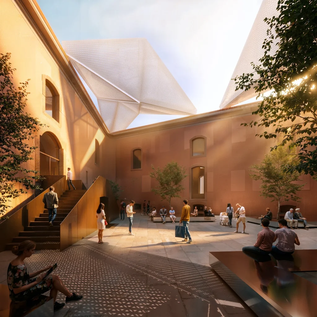 AGO Modena’s Origami-Inspired Kinetic Roof interior