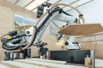 Foster + Partners and European universities secure €4 million to develop SWIFT-Build, an AI-powered robotic system for autonomous, top-down timber construction.