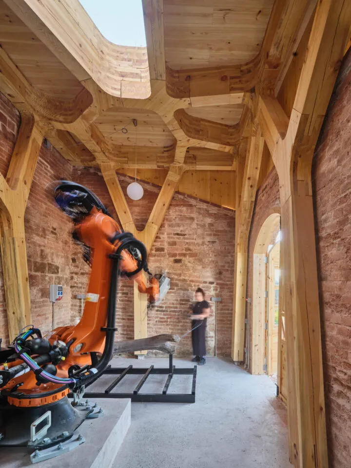 Foster + Partners and European universities secure €4 million to develop SWIFT-Build, an AI-powered robotic system for autonomous, top-down timber construction.