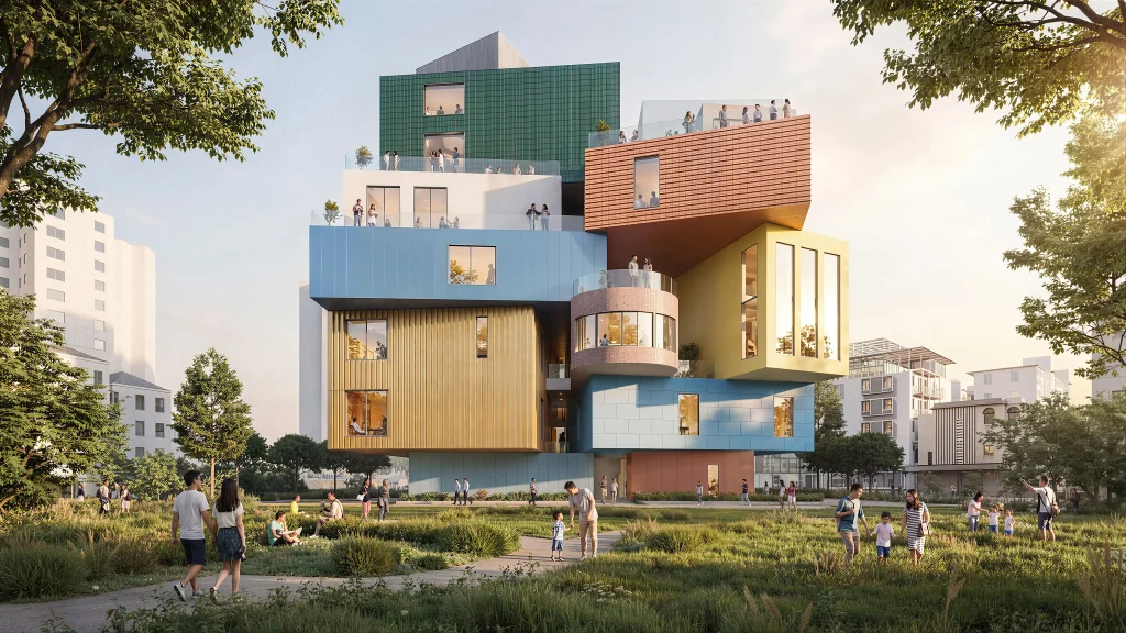 MVRDV Designes Cultural Project in Shenzhen is a Vertical Reinterpretation of the Surrounding Village