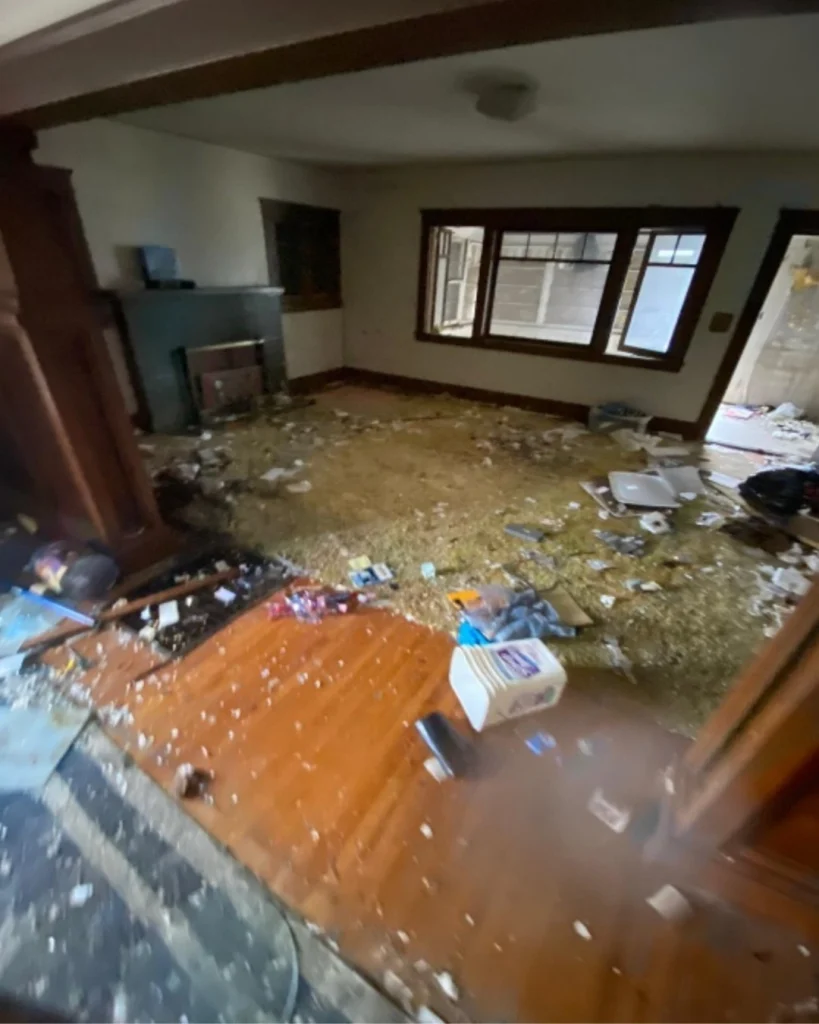 North Park Craftsman: The home's interior after more than 15 years of vacancy - prior to restoration