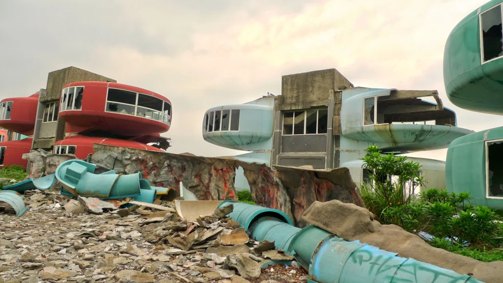 One of the abandoned towns: San Zhi UFO City, Taiwan