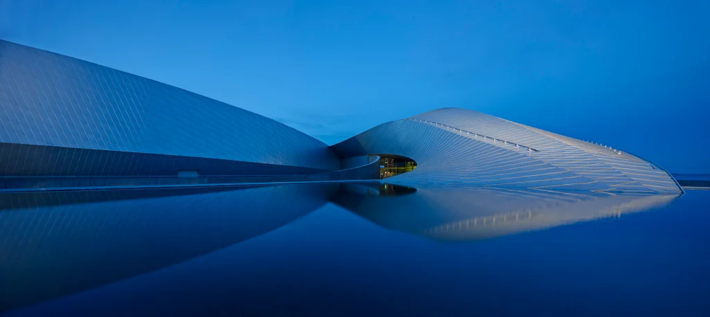 One of the low rise buildings: Blue Planet, Copenhagen