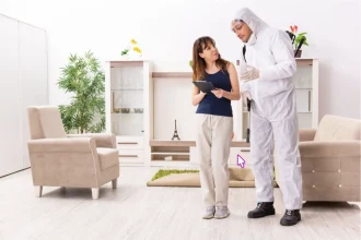 7 Signs It's Time to Call in a Rodent Control Expert | Pest control technician inspecting a residential apartment for signs of rodents