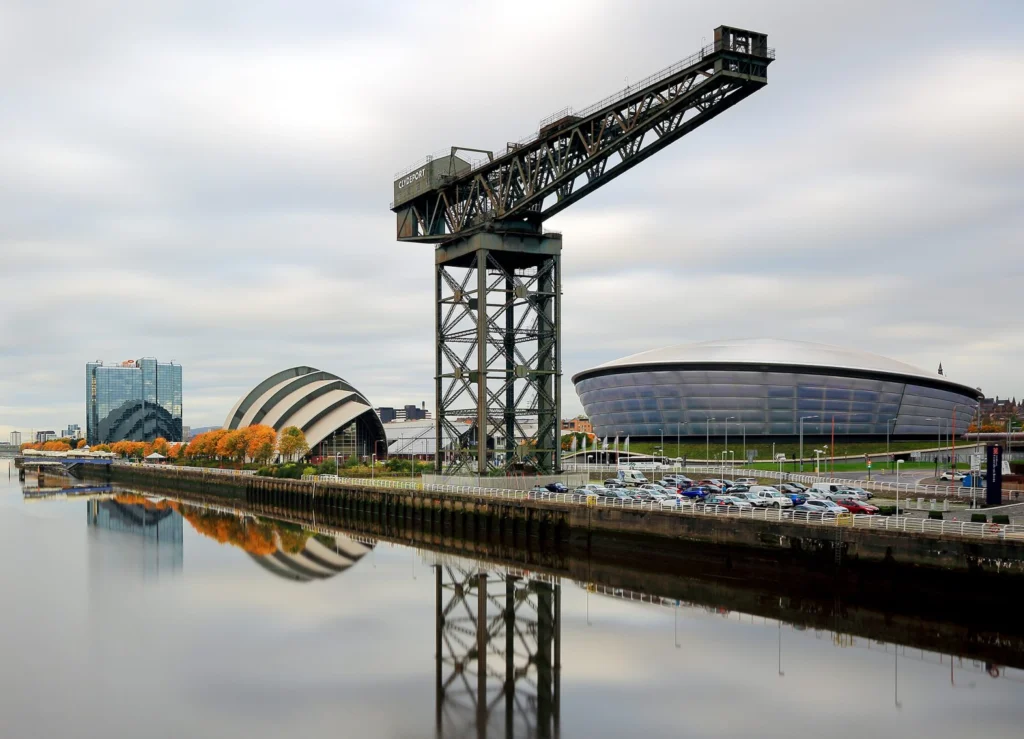 Holmes Miller View of the SEC Armadillo with the Finnieston Crane in the foreground