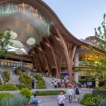 Flowing facade and outdoor terraces of Hongqiao Qianwan Incity MEGA