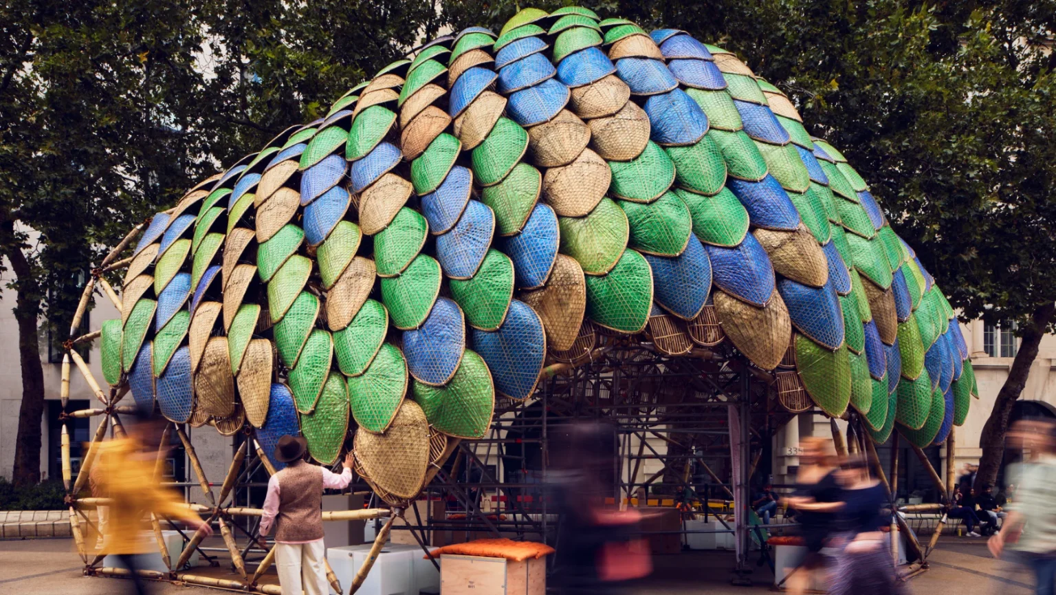 The Pangolin Shield by Studio Saar and Atelier One, supported by Secure, is a Landmark Project on Strand Aldwych