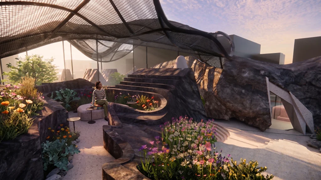 Biophilic Integration in Playscape Garden