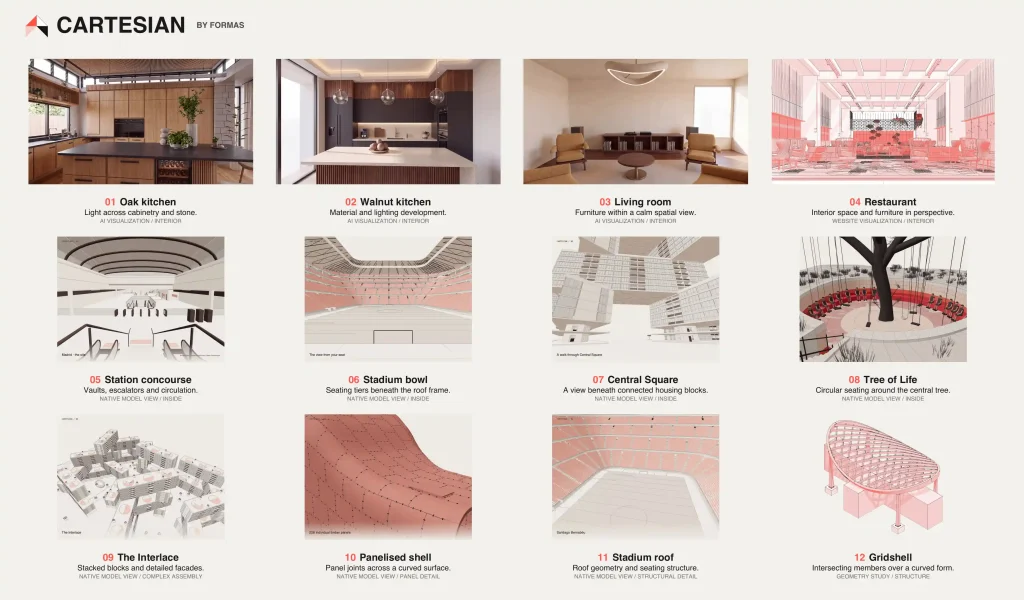 CARTESIAN by FORMAS_From AI visualization to native model views in CARTESIAN. Image: FORMAS.AI.
