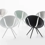 DIATOM. Aluminium stacking chair by Ross Lovegrove.