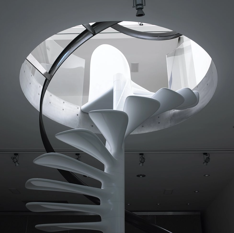 DNA 01. High-performance composite staircase by Ross Lovegrove.