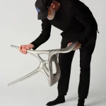 Seed 6143. 3D-printed metal chair by Ross Lovegrove in collaboration with Google DeepMind and Modem