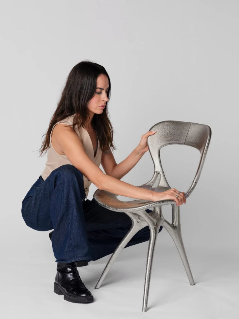 Seed 6143. 3D-printed metal chair by Ross Lovegrove in collaboration with Google DeepMind and Modem